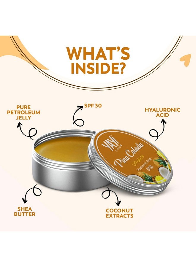 Nimson Yay! By Nimson Pina Colada Lip Balm, With Hyaluronic Acid with SPF 30, For Nourished & Healed Lips, Protects from Sun Damage, For Men and Women - 50g - Image 5