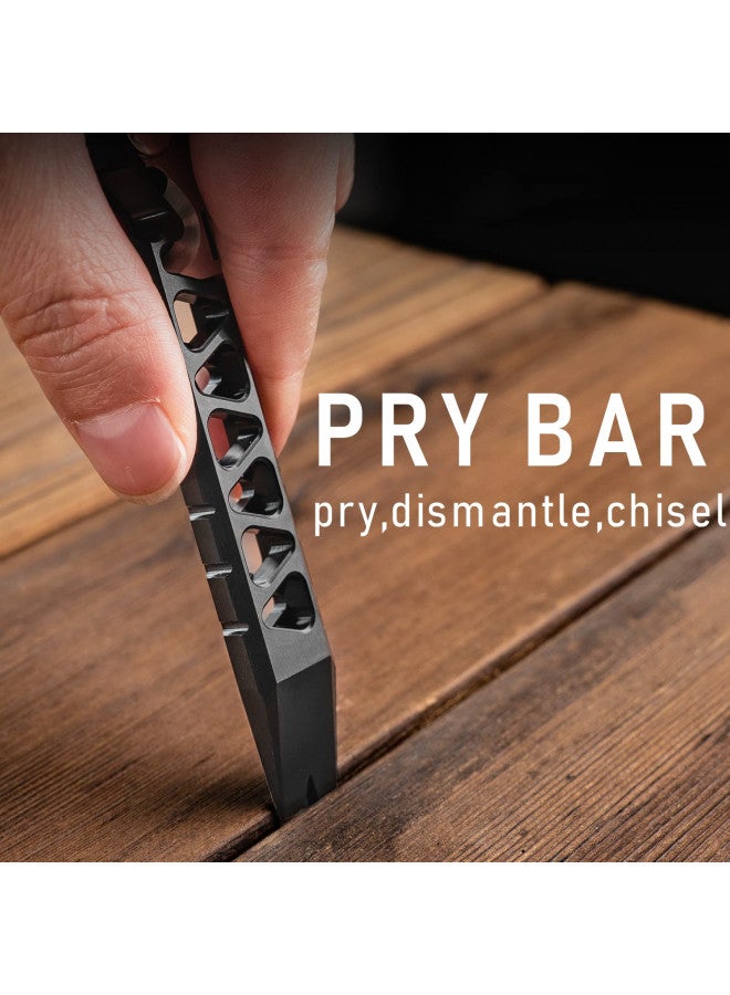 TISUR TISUR Titanium EDC Pry Bar, Keychain Pry Bar Multitool With Bottle Opener, Pocket Small Crowbar for Men Outdoor  - Image 4