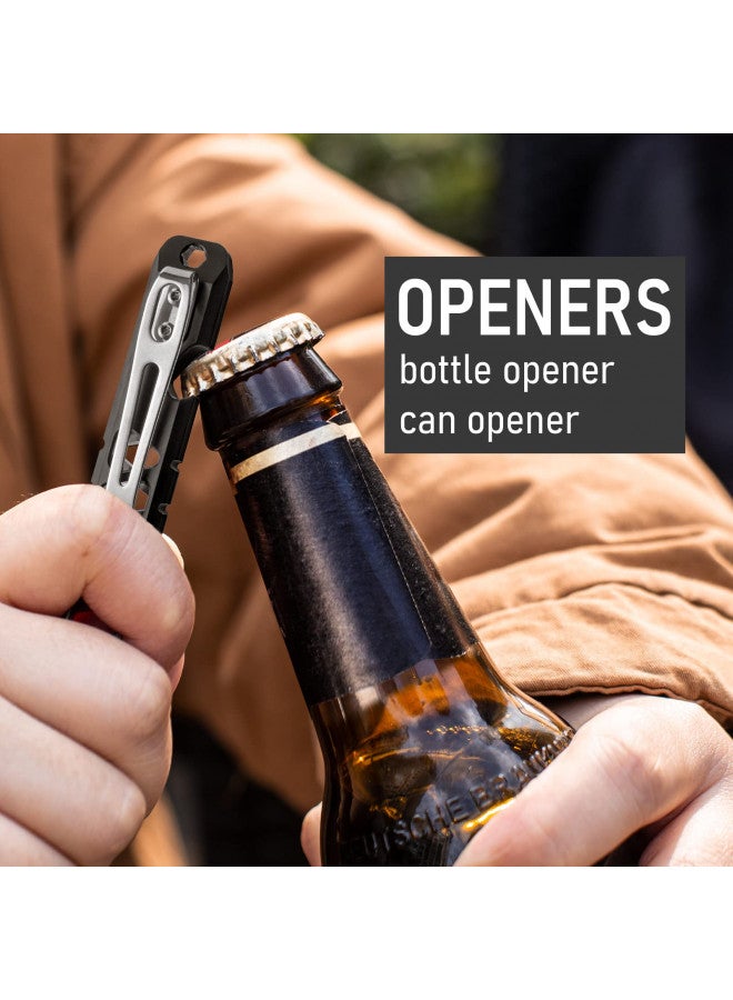 TISUR TISUR Titanium EDC Pry Bar, Keychain Pry Bar Multitool With Bottle Opener, Pocket Small Crowbar for Men Outdoor  - Image 3
