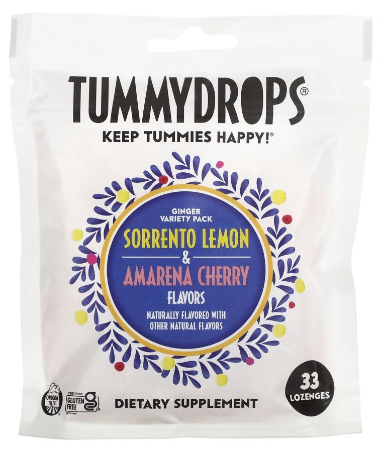 TUMMYDROPS Organic Ginger Variety Pack 33 Lozenges