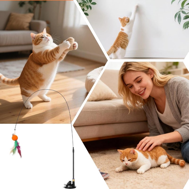 Genérico Cat Toy | for Cat Exercise with Pen | Interactive Cat Toy with for Daily Entertainment and Training at Home, Garden, Outdoor Park - Image 4