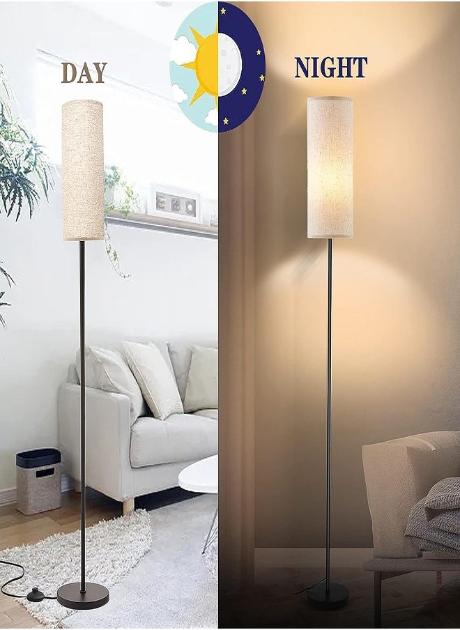 DMG TECH Floor Lamp 3 Color Temperature Modern LED Standing Lamp Linen Lampshade Elegant High Light Stepless Dimming Floor Lamp  - Image 4