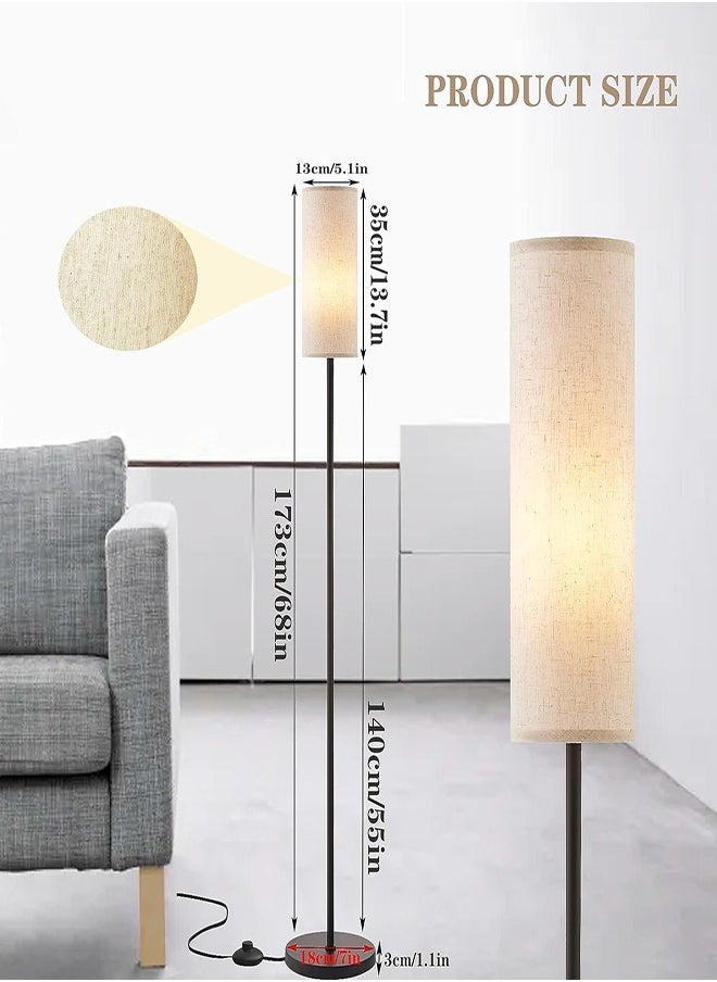DMG TECH Floor Lamp 3 Color Temperature Modern LED Standing Lamp Linen Lampshade Elegant High Light Stepless Dimming Floor Lamp  - Image 3