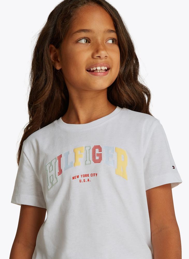 تومي هيلفيغر تيشيرت أطفال برقبة دائرية من فارستي - Image 3