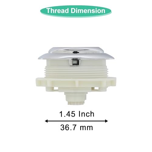 Prem's Push Valve Flush, Dual Push Flush Button for Toilet Water Tank, Replaceable Round Push Flush Cock, Commode Flush Cock (1.45 inch (36.7 mm)) - Image 4