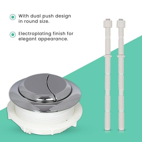 Prem's Push Valve Flush, Dual Push Flush Button for Toilet Water Tank, Replaceable Round Push Flush Cock, Commode Flush Cock (1.45 inch (36.7 mm)) - Image 5