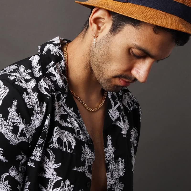 ChainsHouse Mens Gold Plated Cuban Link Chain, Miami Cuban Chain Necklace for Men, 7mm Wide Hip Hop Mens Jewelry, 20" - Image 4