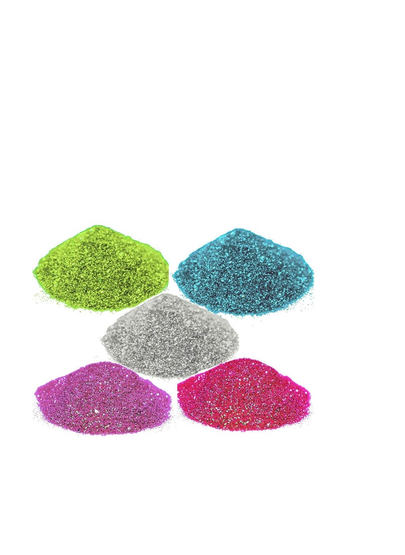 Sadaf Glitter Powder in 12 Tubes-Craft DIY Fine Glitter Powder (Random Color, 6 Regular Color and 6 neon Colors)  - Image 3