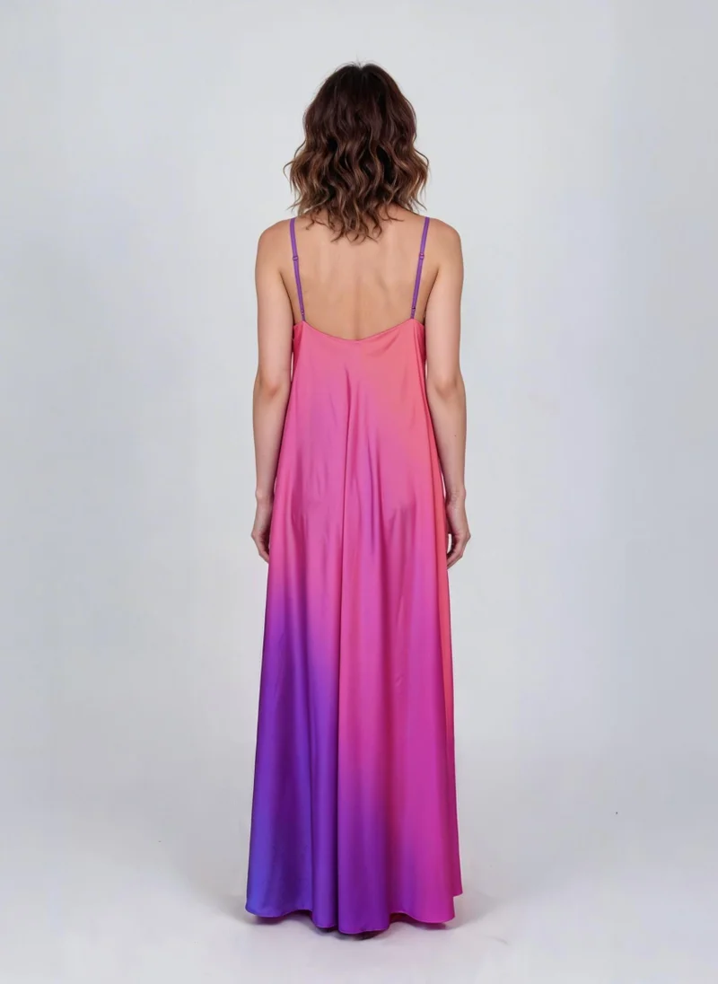 جانارا جونز Boston Print Mariella Satin Dress