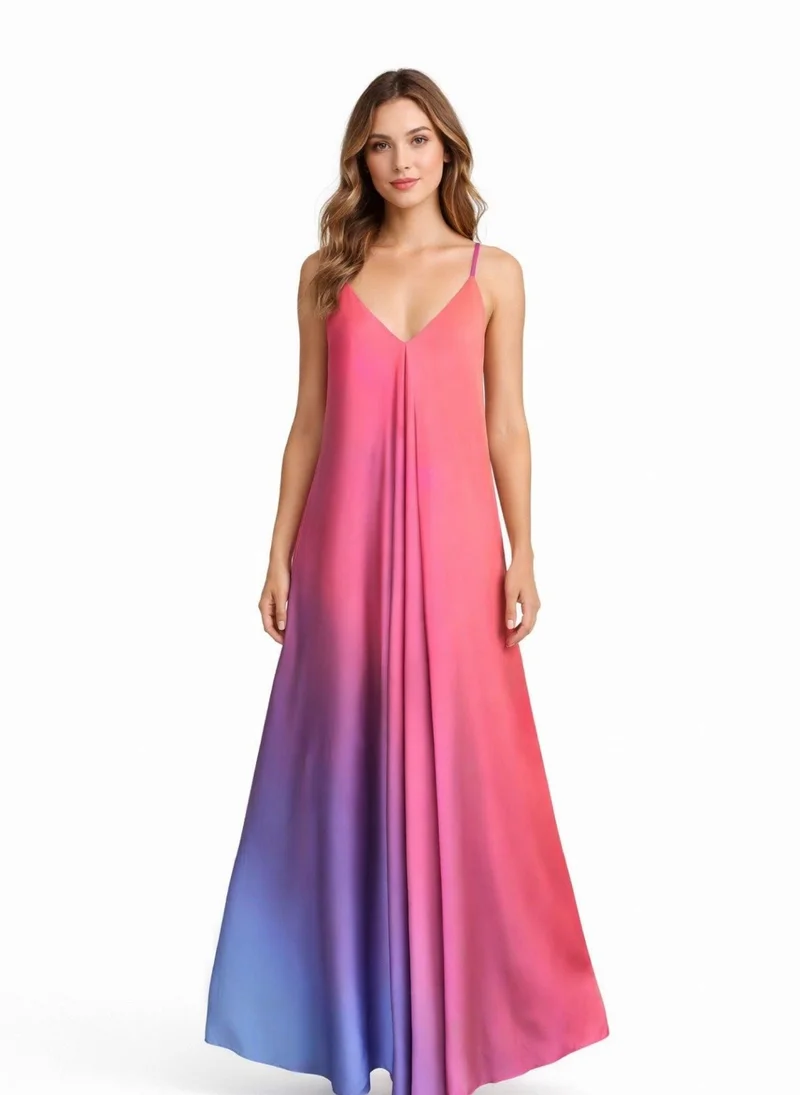 Janara Jones  Boston Print Mariella Satin Dress for Women | Best Price UAE