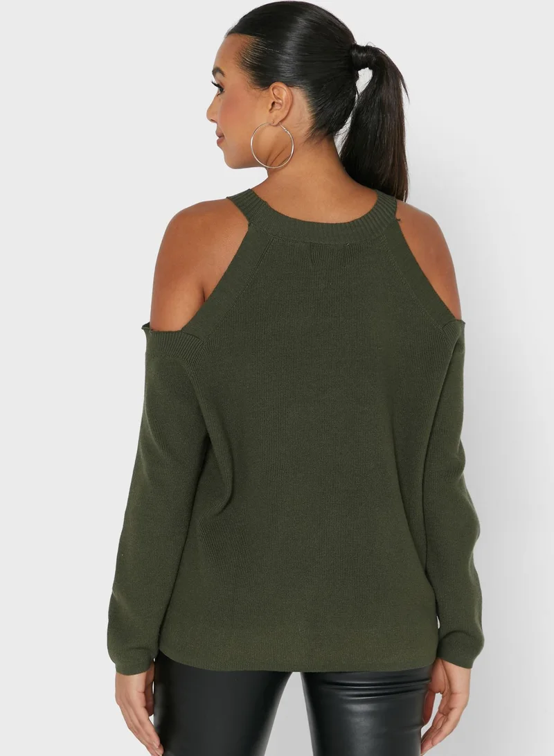Ginger Sweater With Cold Shoulder