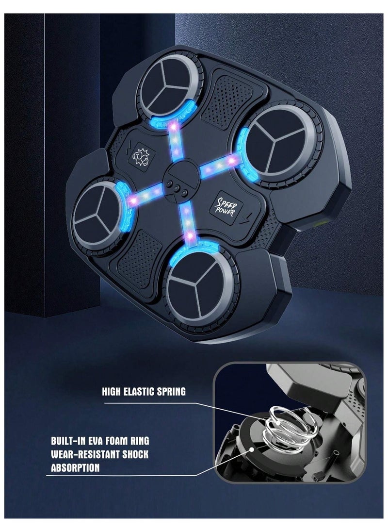 Smart Music Boxing Machine, Bluetooth Electronic Boxing Machine Wall Mounted with Boxing Glove,Boxing Machine with Smart Display Screen Suitable for Parent-Child Training