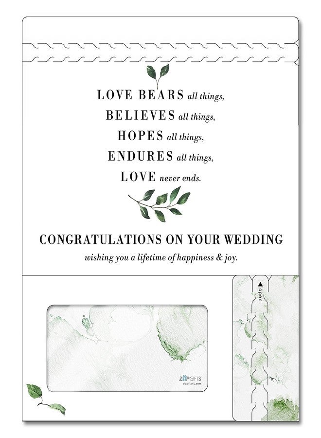 ZipGifts Wedding Card | Zip-Open Money Holder w/Clear Plastic Window for Cash, Check, & Gift Card (Love is Patient) - Image 5