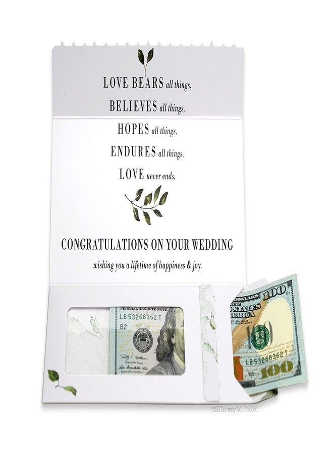ZipGifts Wedding Card | Zip-Open Money Holder w/Clear Plastic Window for Cash, Check, & Gift Card (Love is Patient) - Image 1