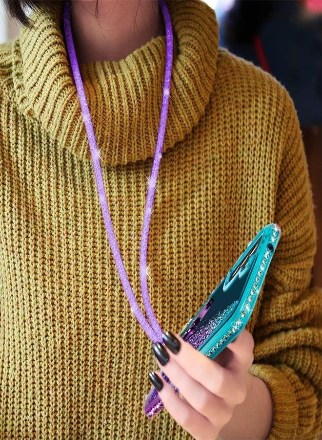 سيلفرباك جراب فضي لهاتف Samsung Galaxy S25 مزود بحلقة، غطاء لطيف لامع لامع ثلاثي الأبعاد للنساء والفتيات، جراب واقٍ لهاتف Galaxy S25 مزود بحلقة ألماس - أرجواني - Image 5