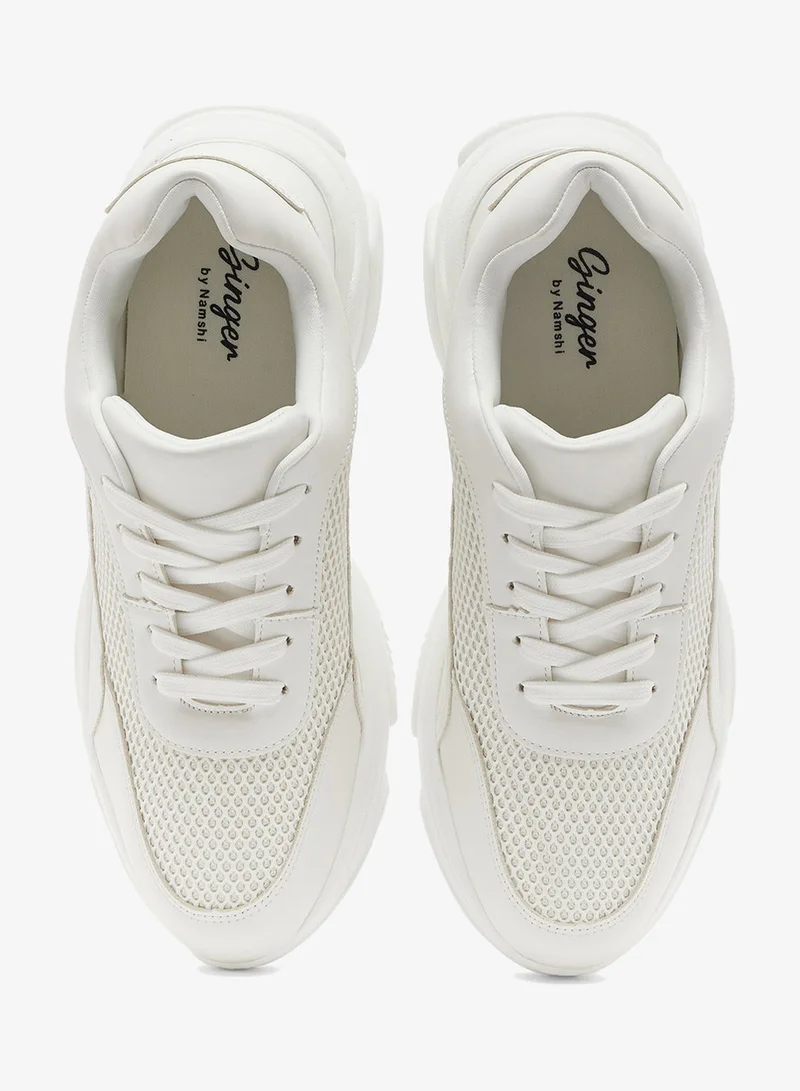 Ginger White Chunky Comfort Sneakers for Women | Best Price UAE