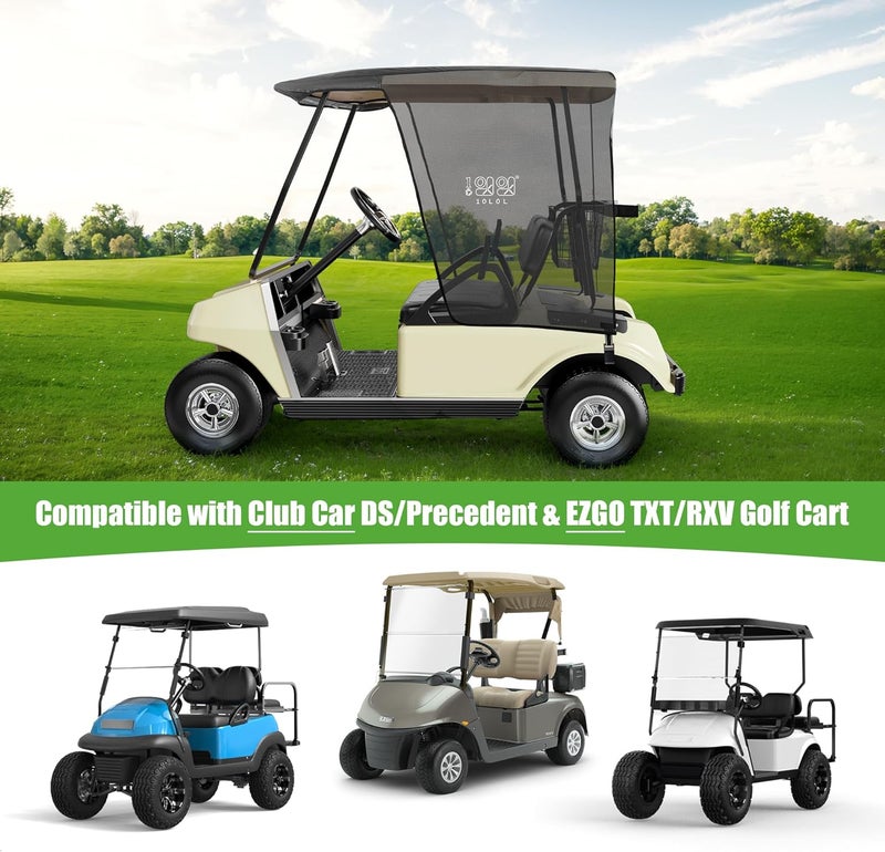 10L0L Golf Cart Sun Shade Cover for Club Car Precedent and EZGO TXT, UV Heat Resistant Sunshade Curtain - Image 3