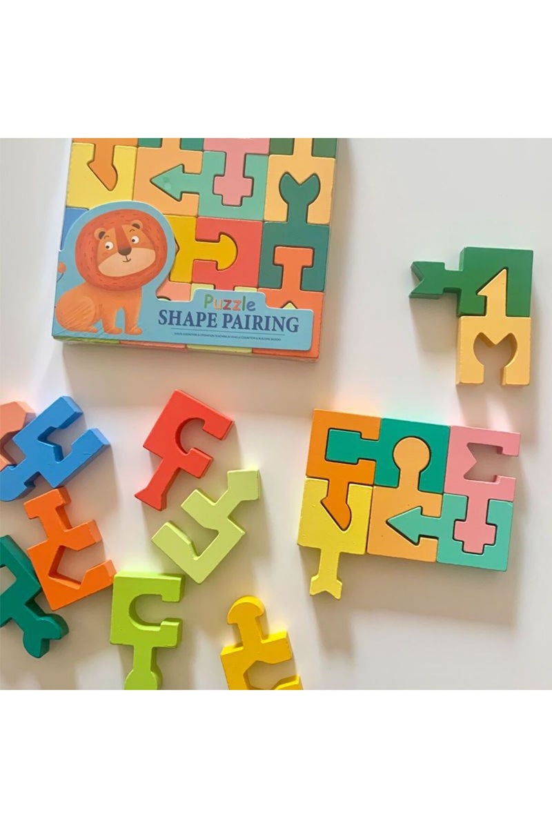 Shape building block Shape Matching Kids Wooden Puzzles Assembled Building Blocks Educational Toys L