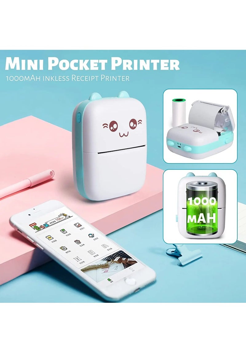 Generic - Cutting-Edge Mini Portable Pocket Printer 57mm Wireless Thermal Label Sticker Paper Photo Smart Printing Machine with Android iOS App Support - Stay Connected and Print Anywhere - Image 1