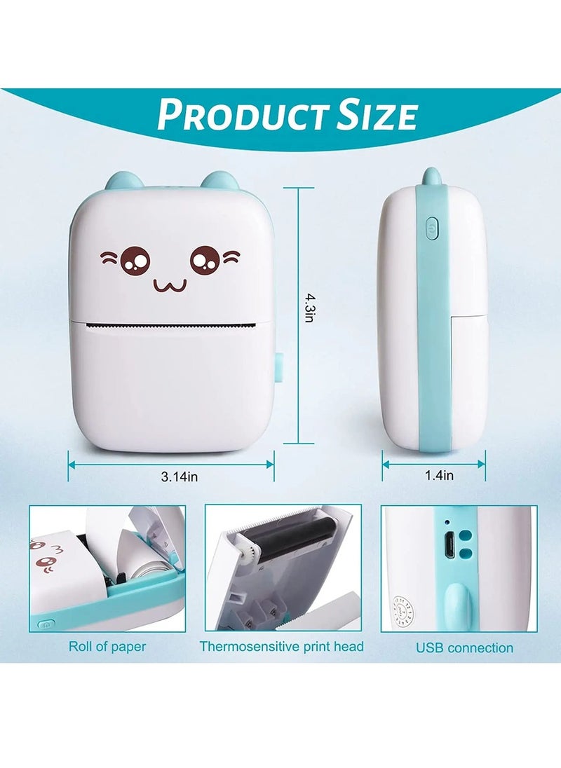 Generic - Cutting-Edge Mini Portable Pocket Printer 57mm Wireless Thermal Label Sticker Paper Photo Smart Printing Machine with Android iOS App Support - Stay Connected and Print Anywhere - Image 1