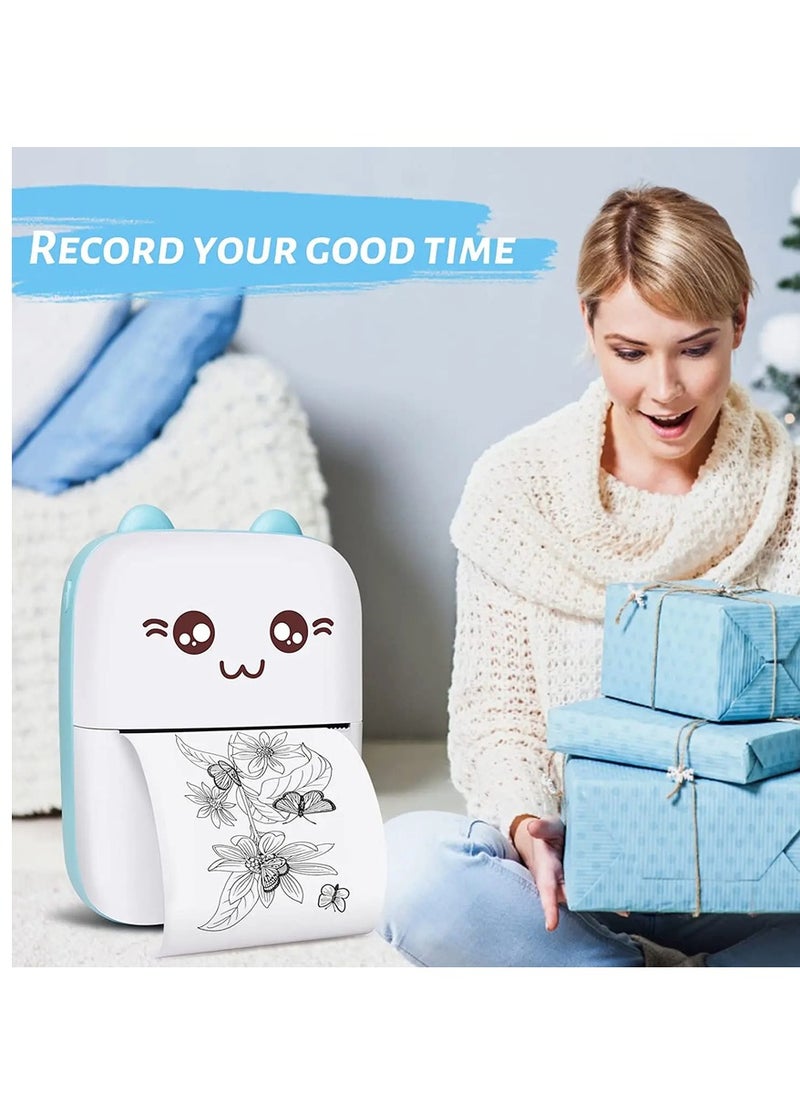 Generic - Cutting-Edge Mini Portable Pocket Printer 57mm Wireless Thermal Label Sticker Paper Photo Smart Printing Machine with Android iOS App Support - Stay Connected and Print Anywhere - Image 1