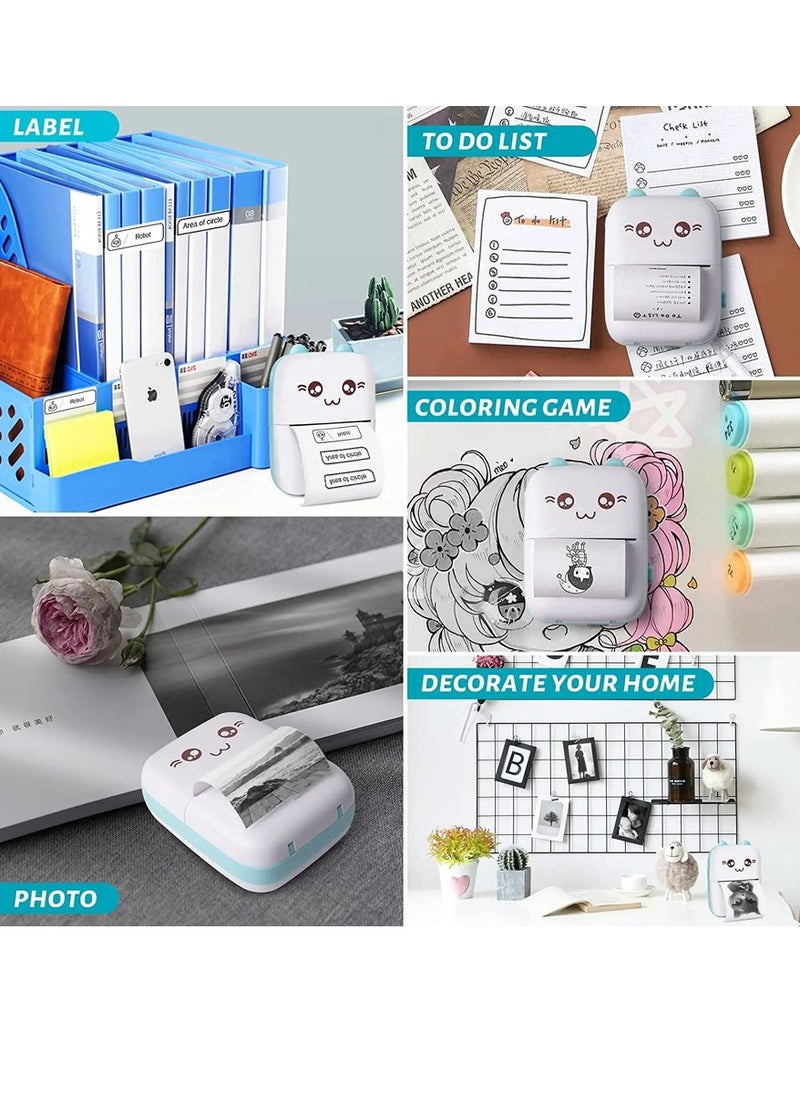 Generic - Cutting-Edge Mini Portable Pocket Printer 57mm Wireless Thermal Label Sticker Paper Photo Smart Printing Machine with Android iOS App Support - Stay Connected and Print Anywhere - Image 1