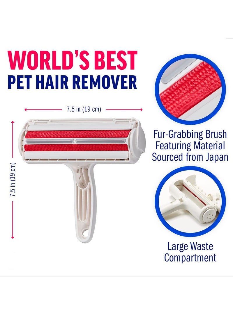 Generic Pet Hair Remover - Reusable Cat and Dog Hair Remover for Furniture Couch Carpet Car Seats or Bedding - Portable Multi-Surface Lint Roller and Fur Removal Tool - Image 2