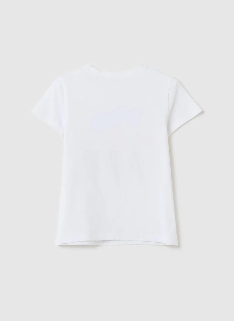 او في اس ''St. Tropez'' T-Shirt With Ice Cream Print And Appliqués
