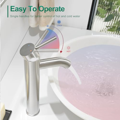 VOTON Vessel Sink Faucet Chrome Modern Tall Bathroom Faucets Single Handle One Hole Rv Vanity Lavatory Bathroom Sink Faucet - Image 3