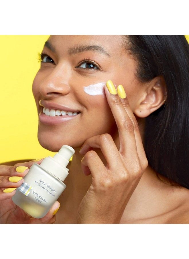 Beekman 1802 Milk Primer 1 Oz Spf 35 Mineral Sunscreen Moisturizer & Makeup Primer Invisible & Pregnancy Safe Oxybenzone & Fragrance Free Cruelty Free  - Image 5