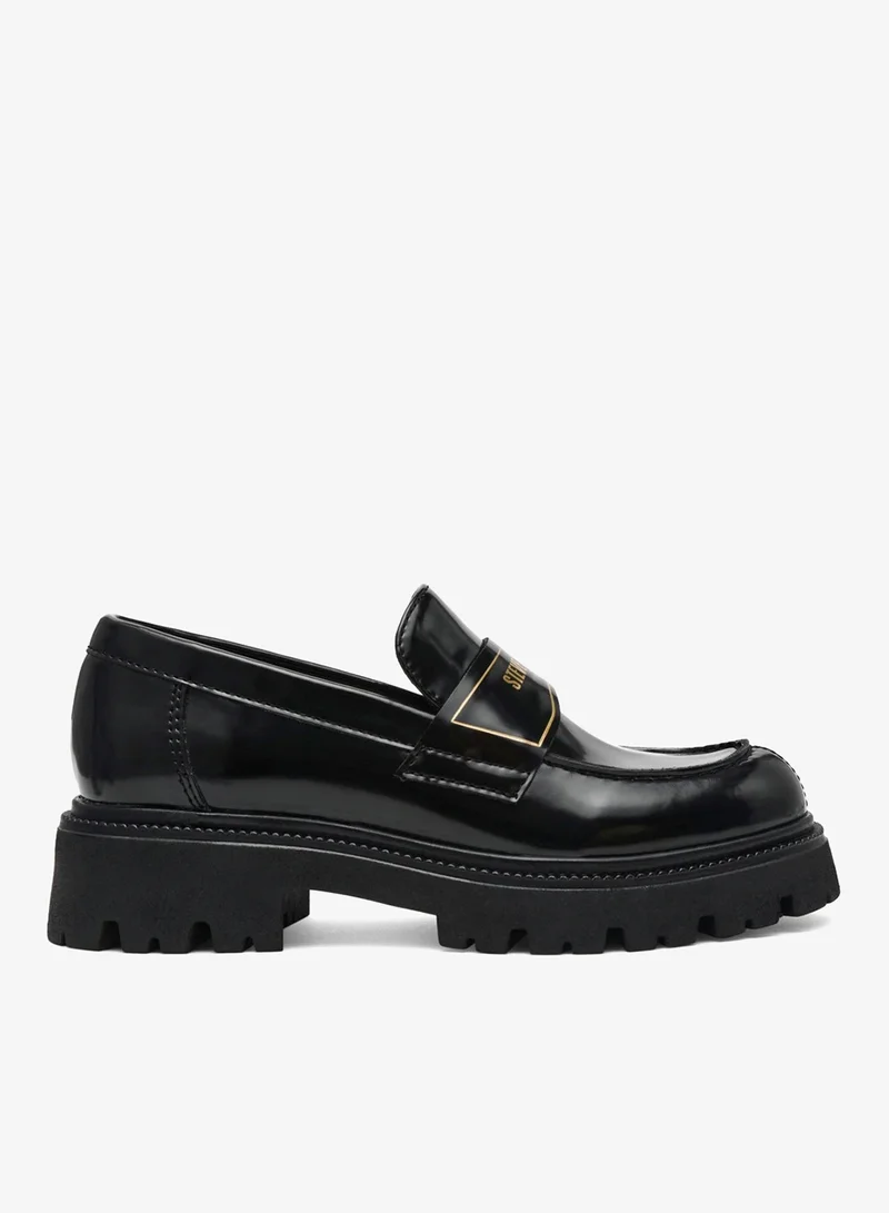 STEVE MADDEN  Steve madden file-away women's black box leather loafers for Women | Best Price UAE