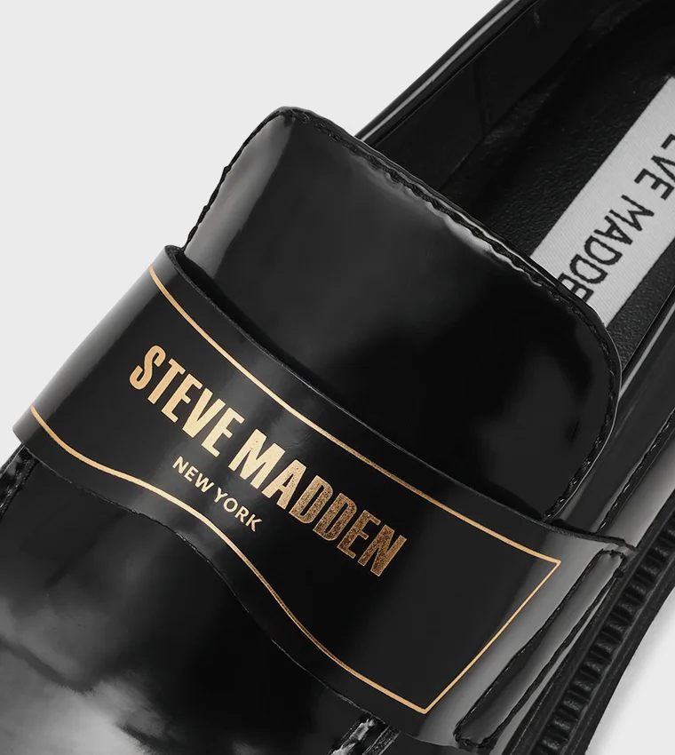 ستيف مادن File-Away Women's Black Slip on Loafers