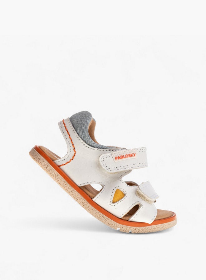 Pablosky Boys' Stitch Detail Sandals with Hook and Loop Closure  - Image 4