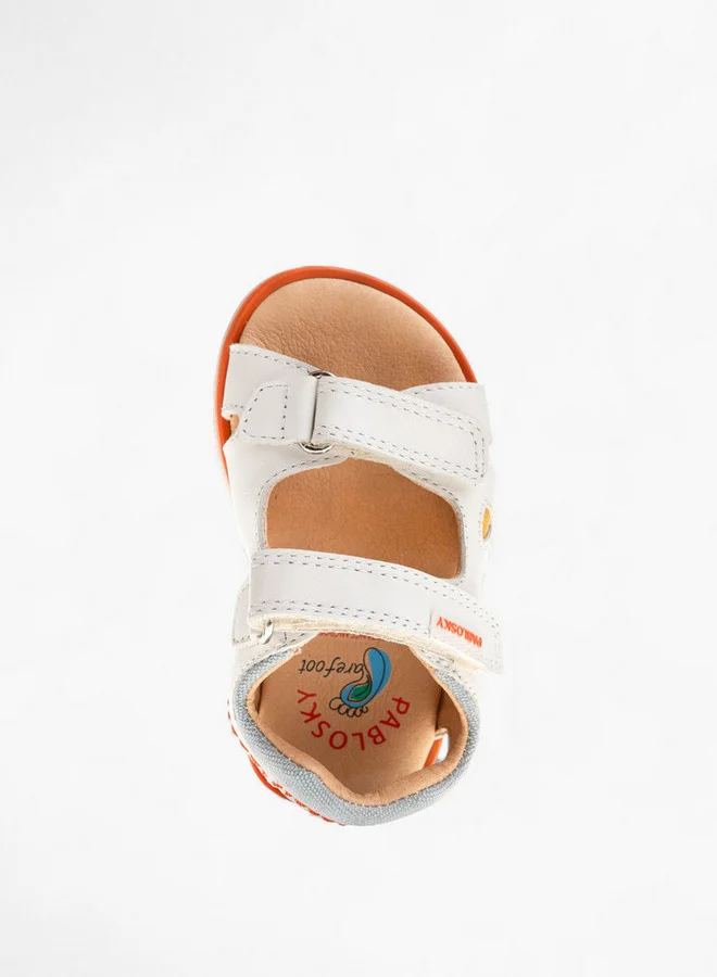 Pablosky Boys' Stitch Detail Sandals with Hook and Loop Closure