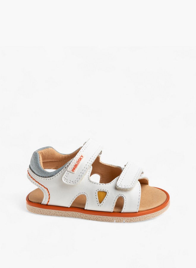 Pablosky Boys' Stitch Detail Sandals with Hook and Loop Closure  - Image 1