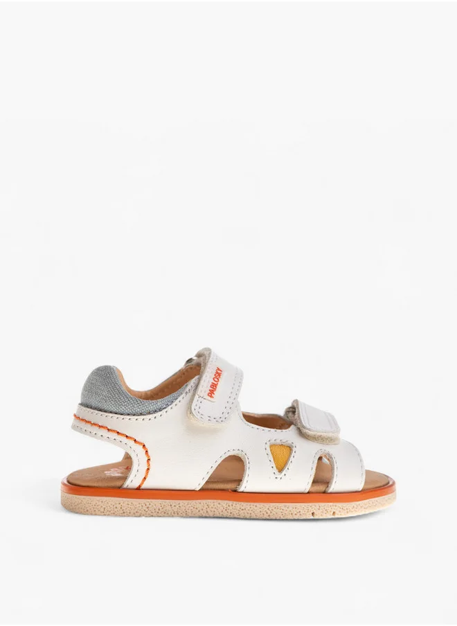 Pablosky Boys' Stitch Detail Sandals with Hook and Loop Closure