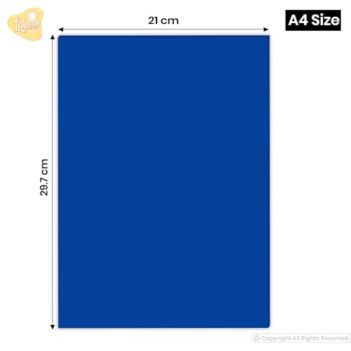 Lakeer Dark Blue Color A4 Eva Foam Sheets-5mm Thick, Pack of 5 Sheets | for Scrapbooking, Art & Craft Projects, Decorations, Etc (Dark Blue Color) - Image 2