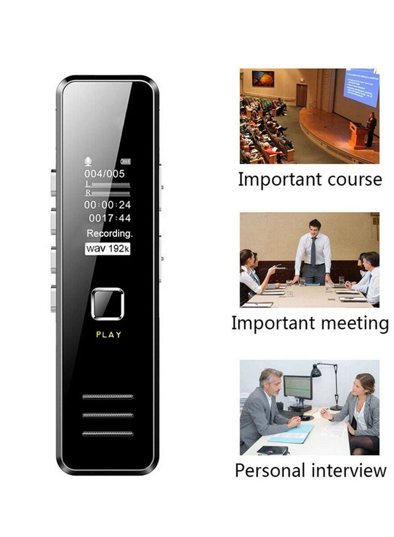 Digital Audio Recorder Speaker 8GB USB Rechargeable Digital Voice Recorder Play Sound MP3 Player Noise Reduction Remote Record  - Image 5