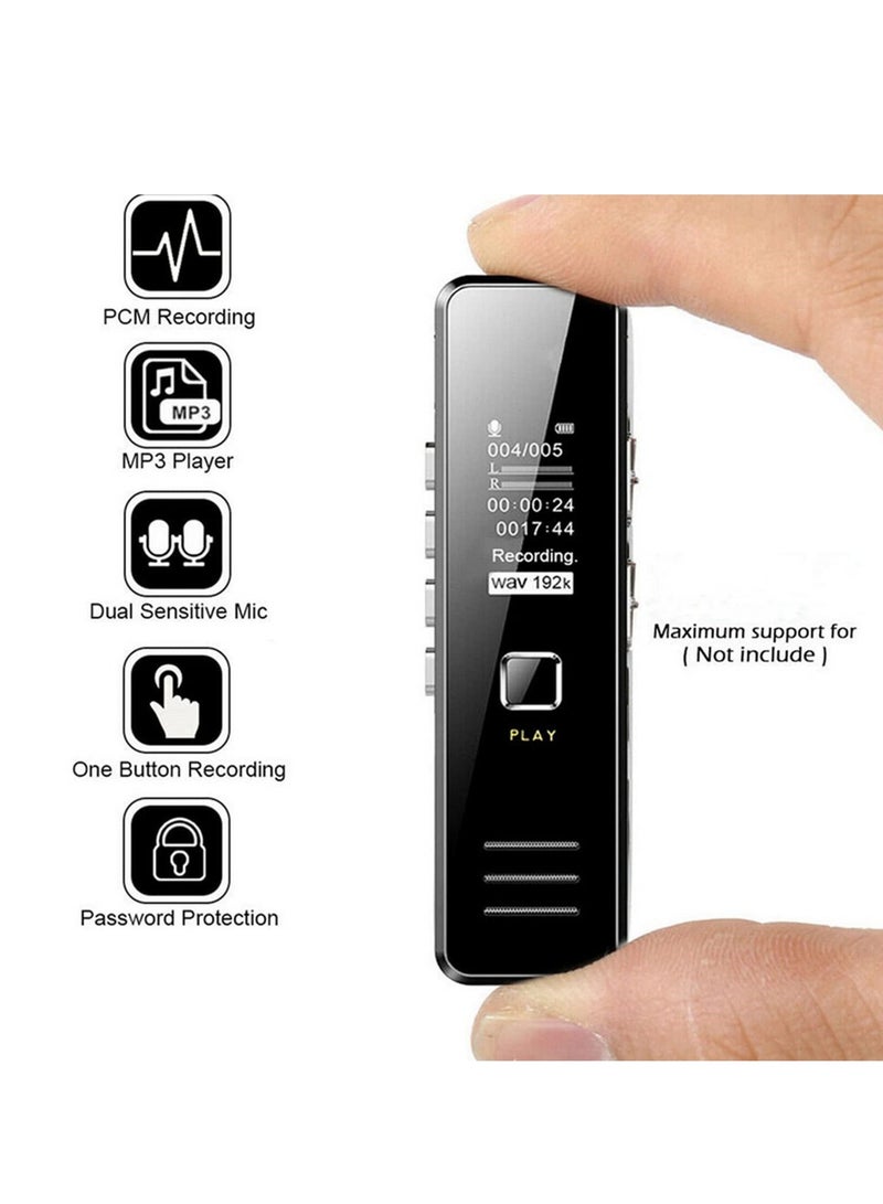 Digital Audio Recorder Speaker 8GB USB Rechargeable Digital Voice Recorder Play Sound MP3 Player Noise Reduction Remote Record  - Image 4