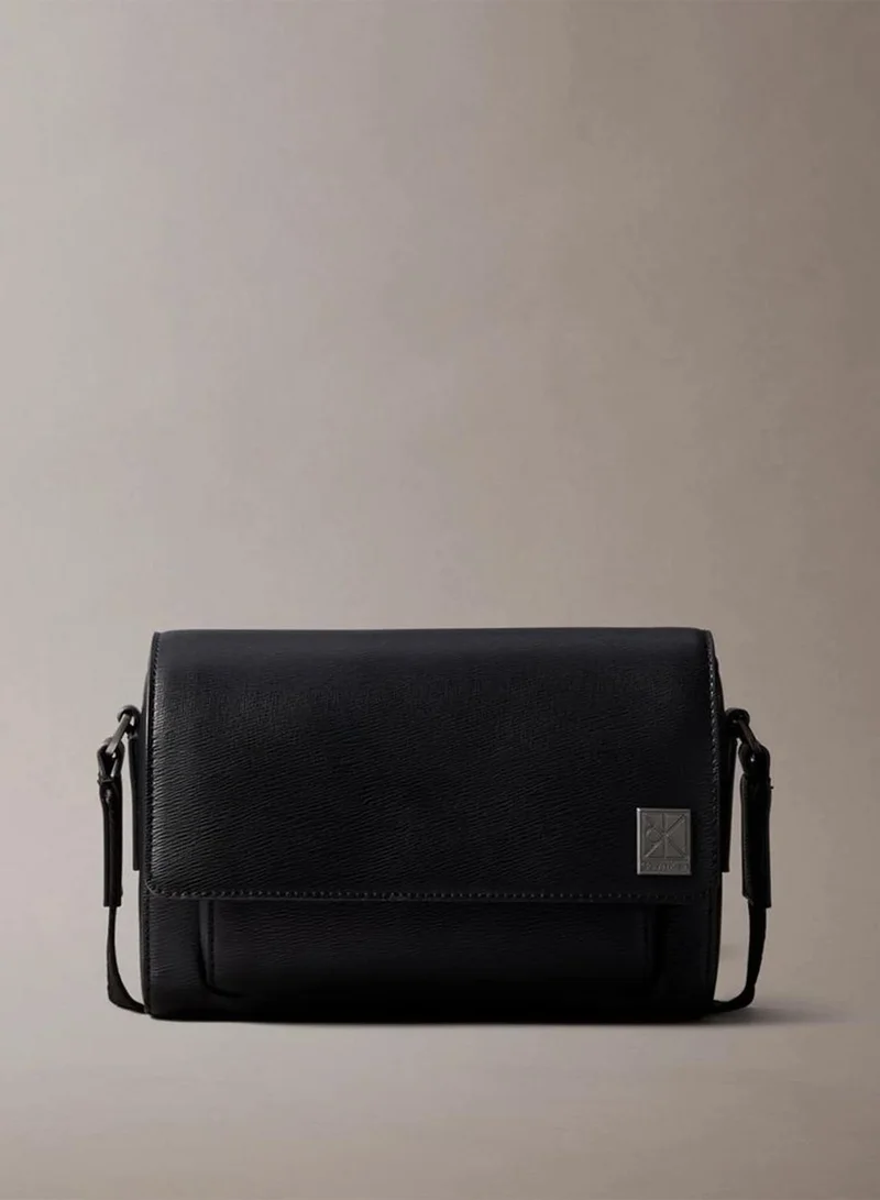 Small Saffiano Emblem Messenger Bag