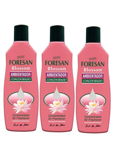 3 عبوات معطر جو  بلوسوم مركز برائحة الزهر  125 مل للحمامات وجميع أنحاء المنزل