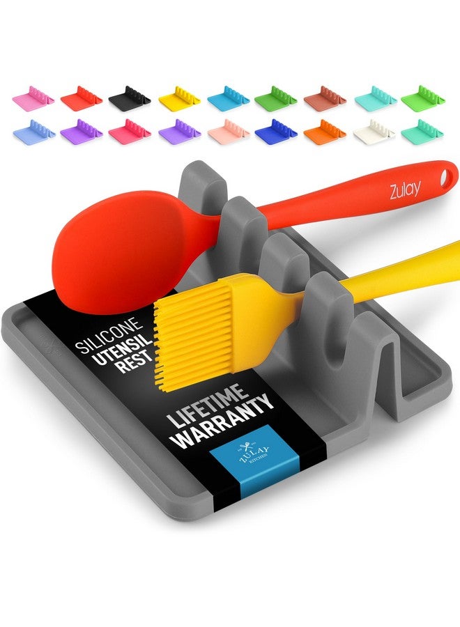 Zulay Kitchen Zulay Kitchen Silicone Utensil Rest - BPA-Free, Durable Spoon Rest with Drip Pad - Heat-Resistant Spoon Rest for Stove Top - Spoon Rest for Kitchen Counter - Kitchen Gadgets & Kitchen Utensils Holder  - Image 1