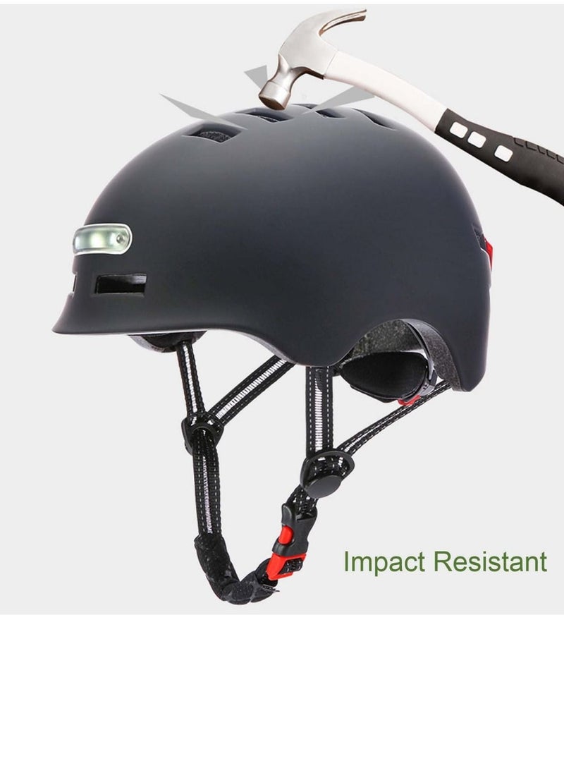 Generic - Helmet with front and back Chargeable Led Lamp Lights MTB Bike  Skates and Scooter  Helmet for Unisex - Image 1