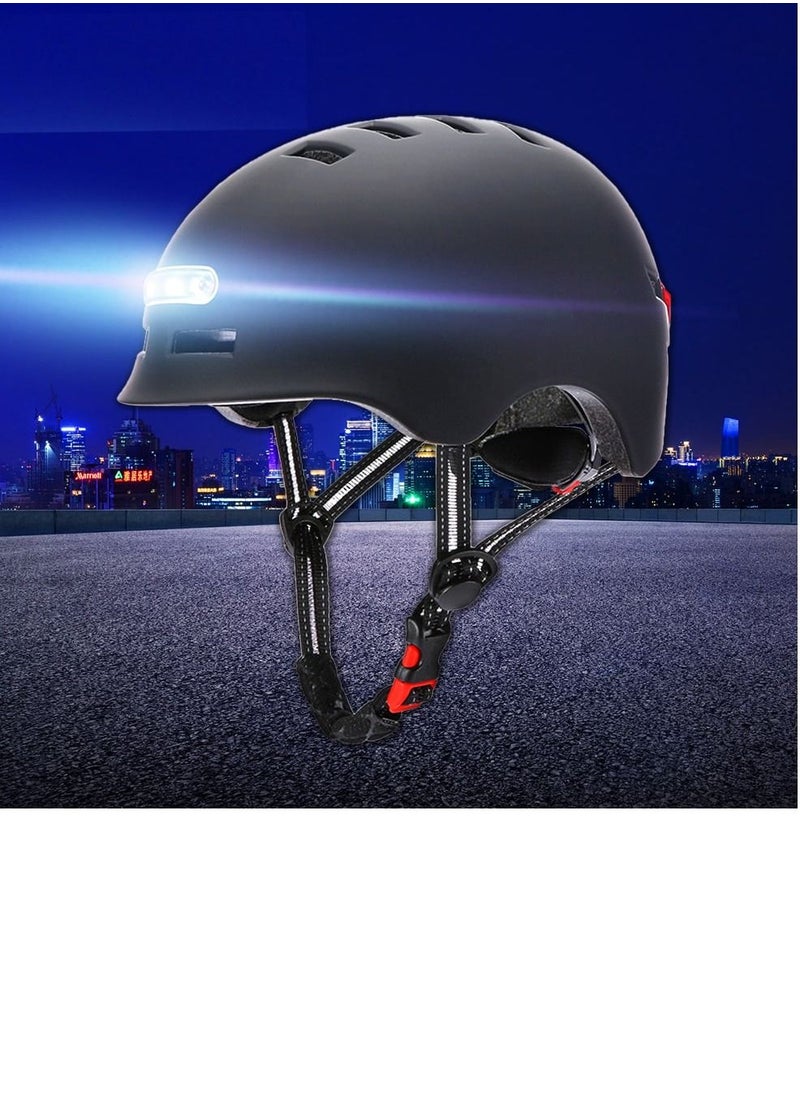 Generic - Helmet with front and back Chargeable Led Lamp Lights MTB Bike  Skates and Scooter  Helmet for Unisex - Image 1