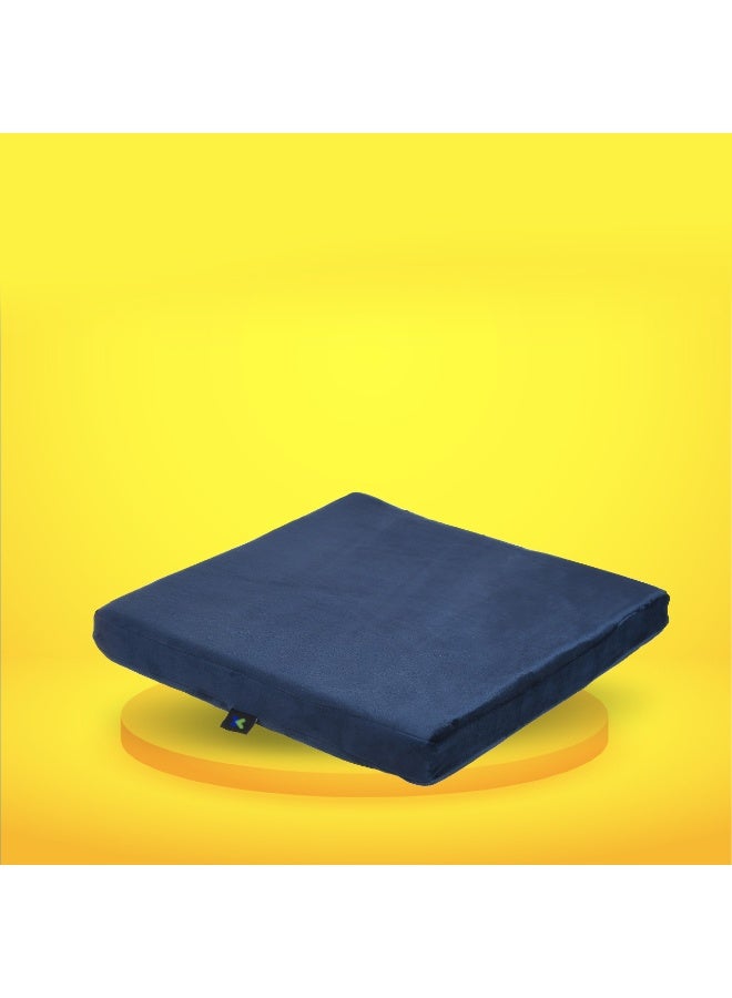 Max Comfort Medical memory foam square sheet, to relieve pressure while sitting, a comfortable seating cushion for offices and cars with balanced support and high stability for daily use, by Max Comfort, navy blue - Image 3