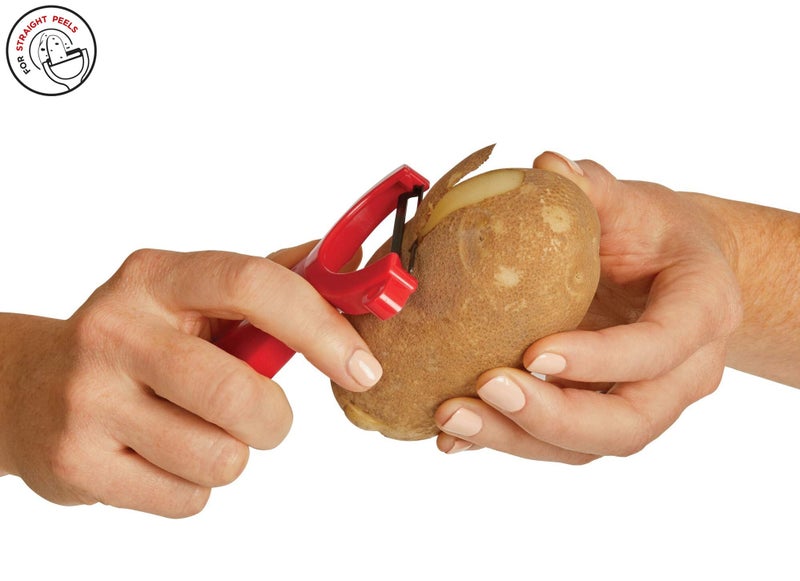 Kuhn Rikon Original Swiss Peeler Set, 4-Inch, Set of 3, Translucent Red/Green/Yellow - Image 2