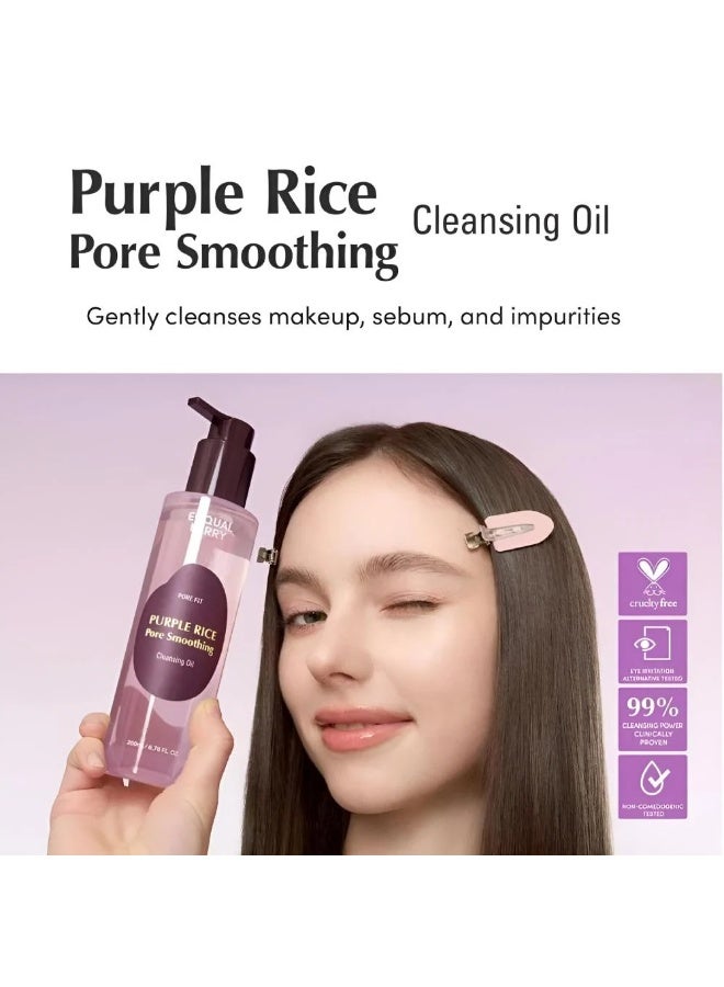 eqqualberry EQQUAL BERRY PURPLE RICE PORE SMOOTHING CLEANSING OIL 200ML - Image 3