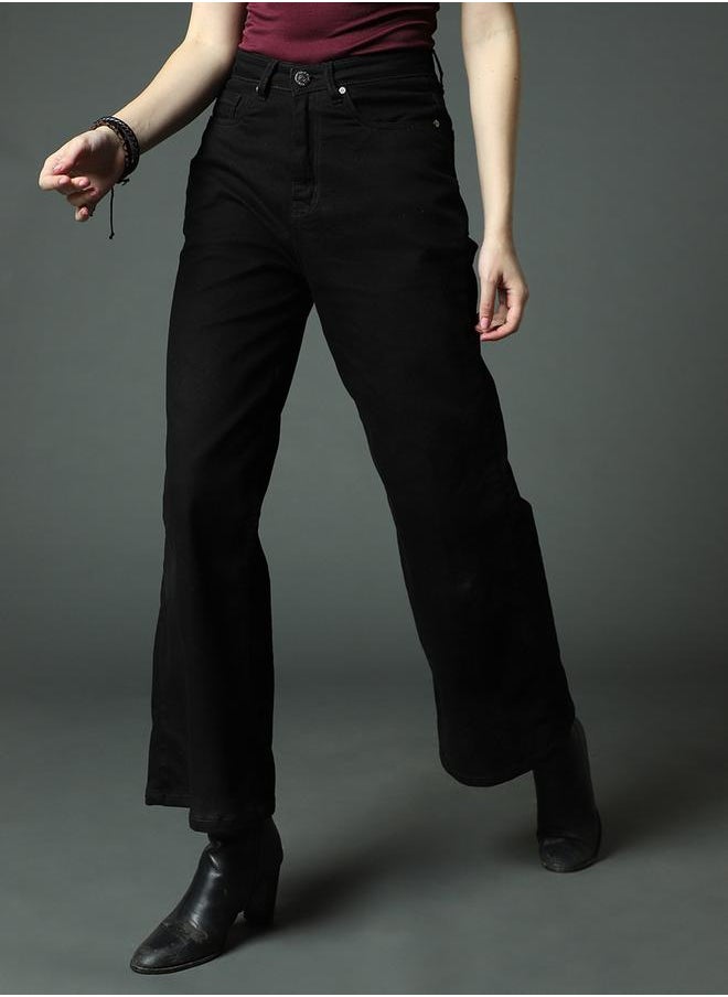 HIGH STAR - Mid Rise Wide Leg Jeans by Styli - Image 1