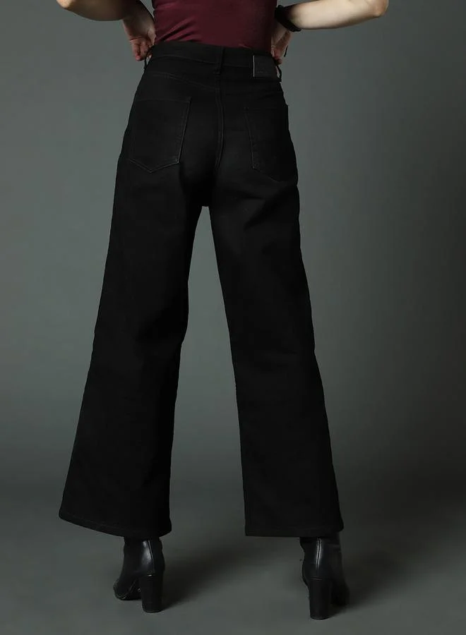HIGH STAR HIGH STAR  Mid Rise Wide Leg Jeans