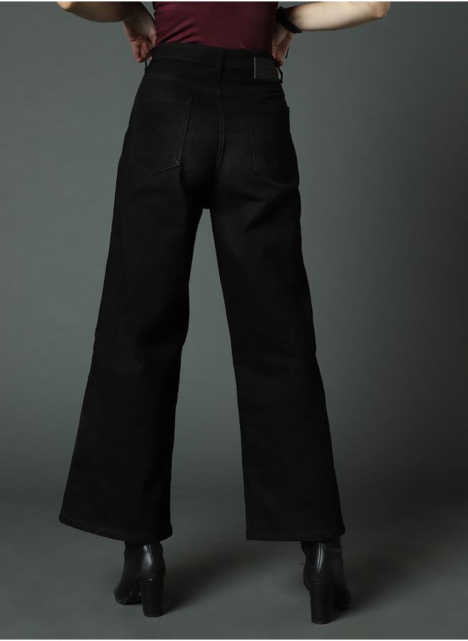 HIGH STAR - Mid Rise Wide Leg Jeans by Styli - Image 1